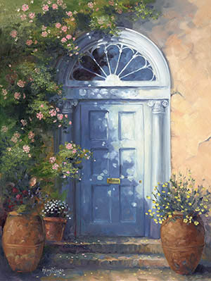Door with Terracotta Pots